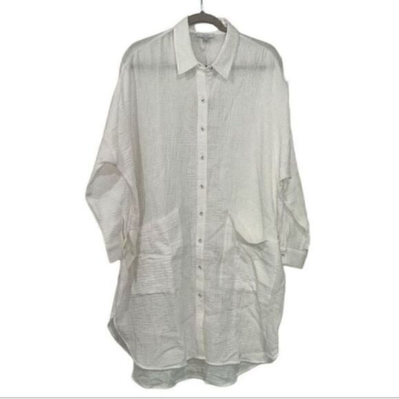 Johnny Was Calme Organic Cotton
Double pocket Oversized Shirt Dress(Size Small) - Picture 2 of 8